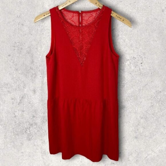 NWT Sezane ROne Sizealie Shift Dress Coral Red New With Tags Minimalist French S - Picture 5 of 13